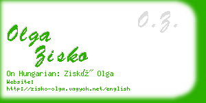 olga zisko business card